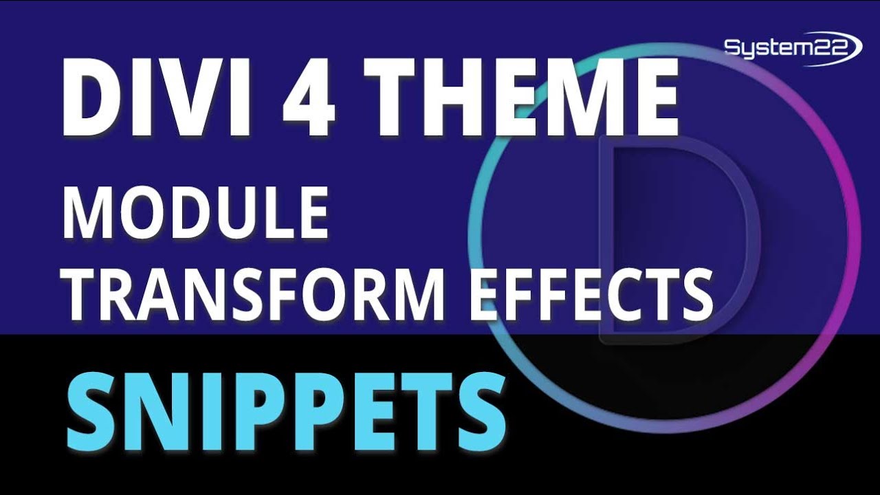 Divi 4 Module Transform Effects 👈