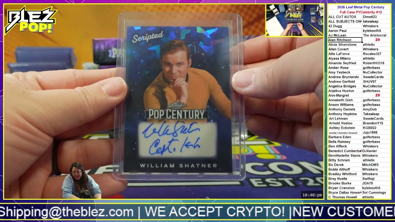 2026 Leaf Metal Pop Century 10 Box Full Case Break Pick Your Celebristity #12