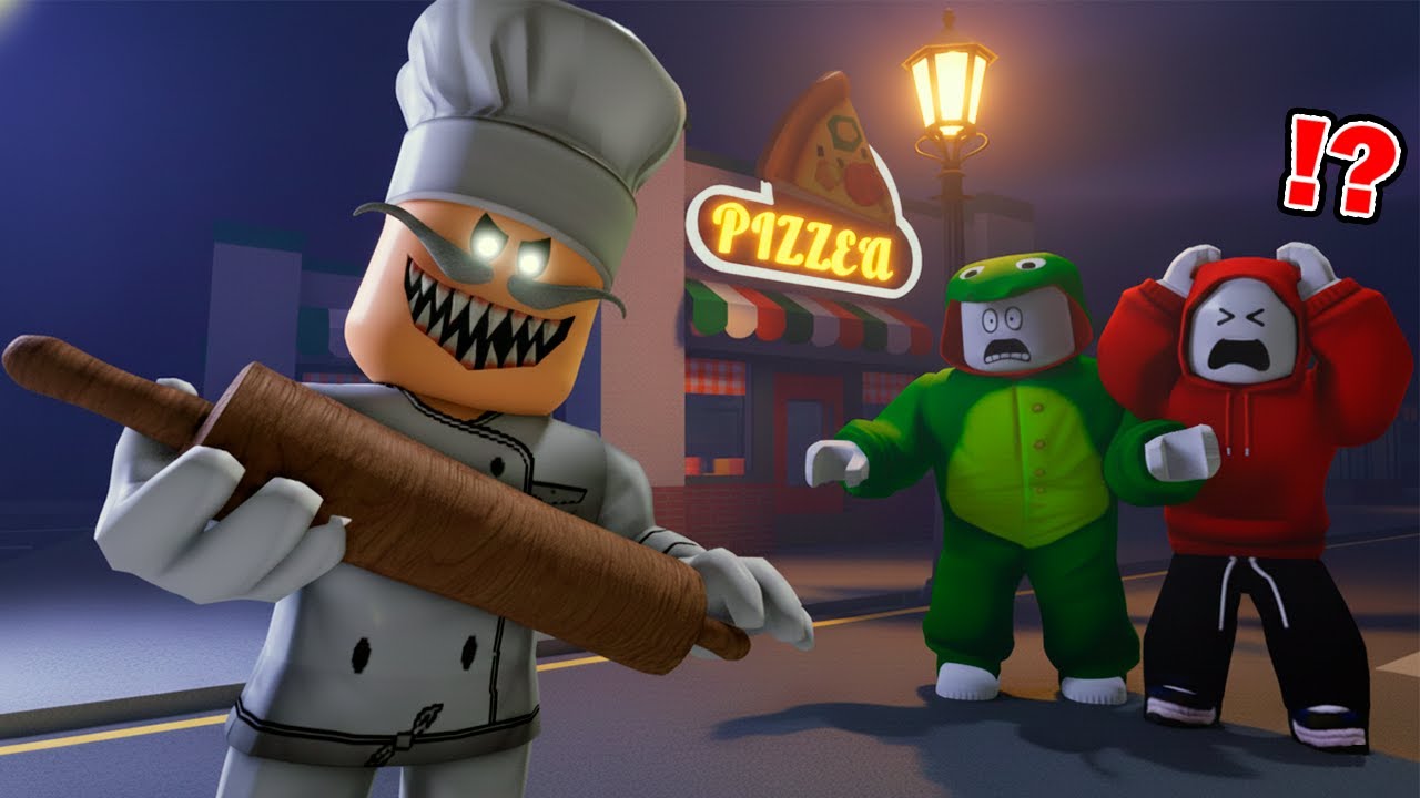 Майки и Джей-Джей сбежали из пиццерии Papa Pizza в ROBLOX!?