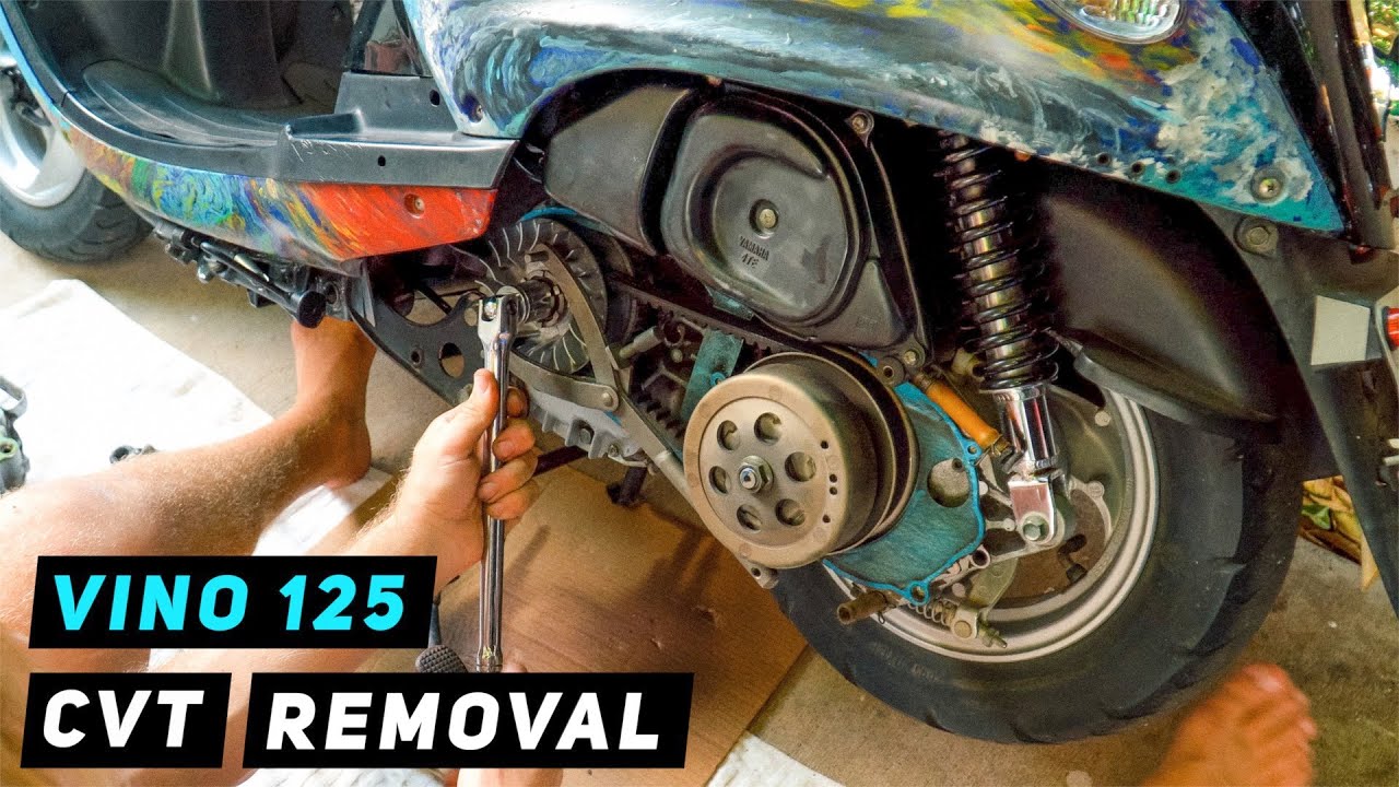 Yamaha Vino / Bianco 125 CVT Parts Removal - variator, rollers, belt, clutch | Mitch's Scooter Stuff