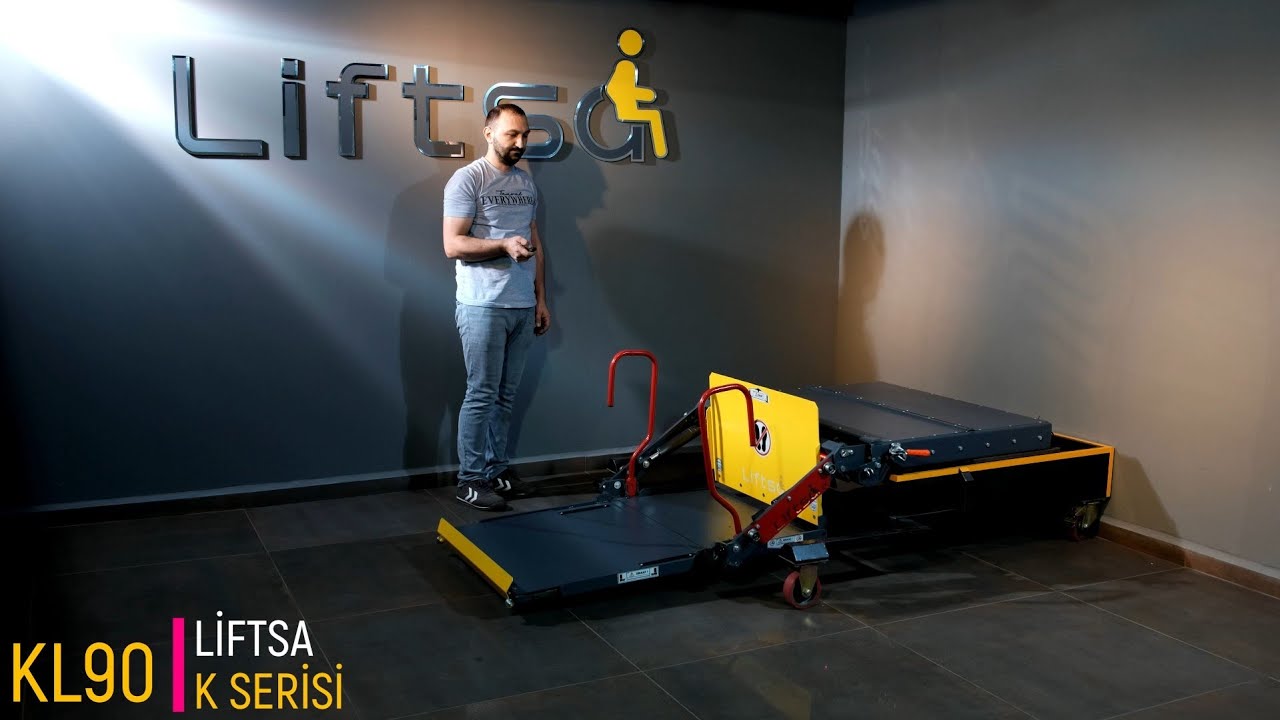 LİFTSA K SERİSİ - K100.KL90 Kaset Lift - Folding Platform / Cassette Lift Videosu - Liftsa.com