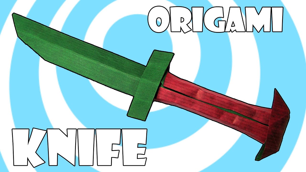 Origami paper A4 Knife (Mini Sword) Video Tutorial (Origamite)