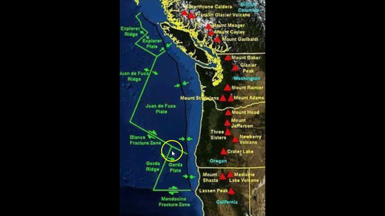 There is a huge split in the Juan De Fuca plate