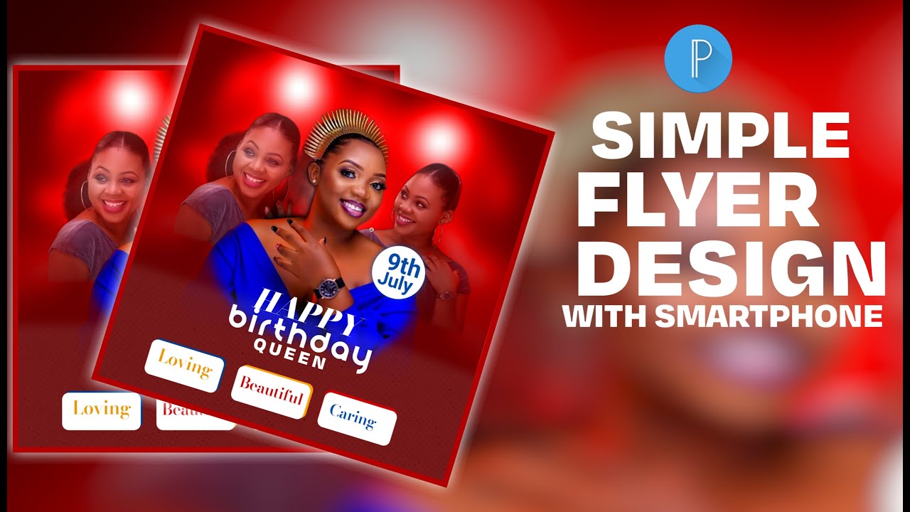 How To Design Happy Birthday Flyer | birthday flyer design in pixellab | pixellab tutorials tips