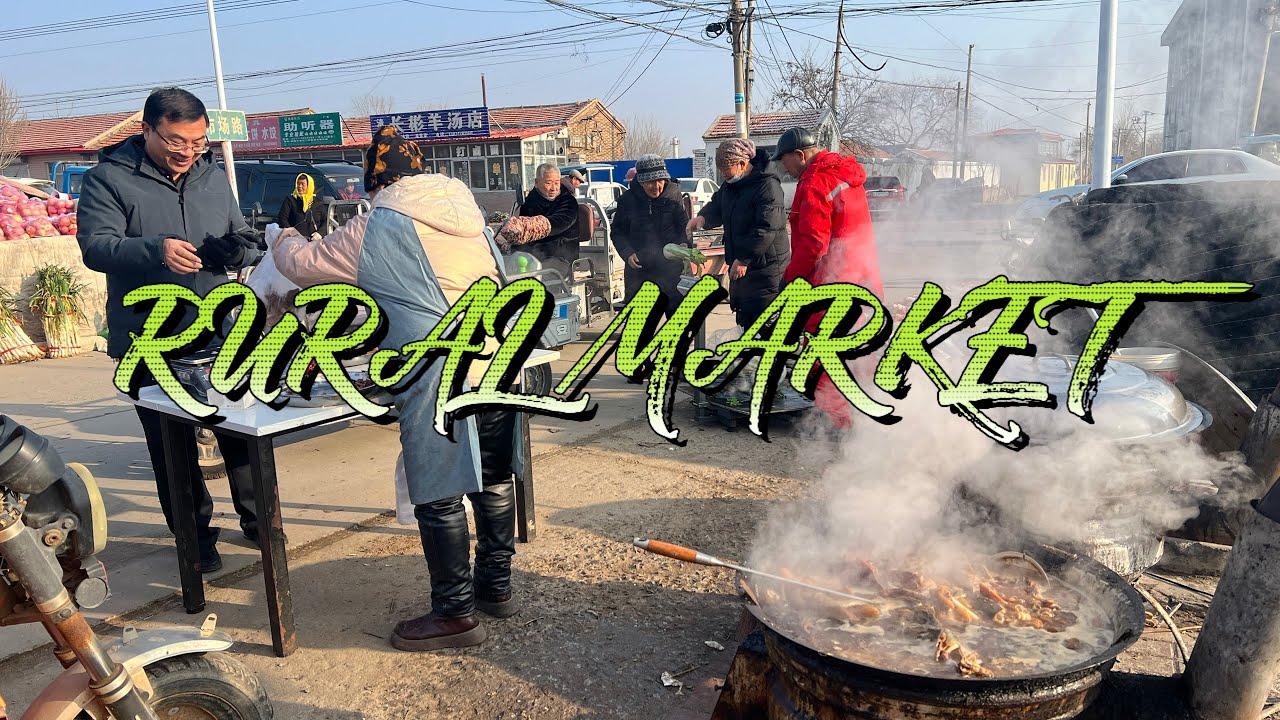Lively rural market in China | Street Food & Local Life Before Spring Festival