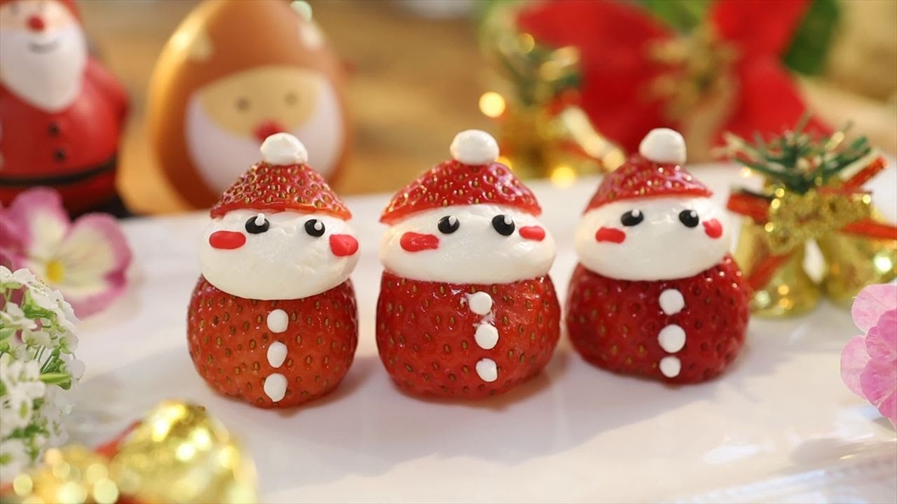 いちごサンタの作り方・簡単レシピ【クリスマス】 How to make Strawberry santa【Christmas】｜Coris cooking