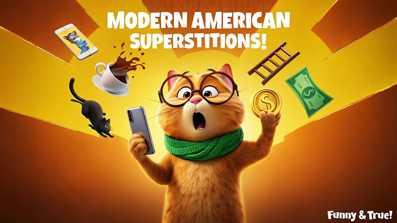 Funny Modern American Superstitions 😺 | Pawblink the Cat in 3D Pixar Style