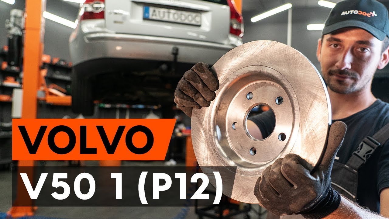 Kuinka vaihtaa takajarrulevyt VOLVO V50 1 (P12) -merkkiseen autoon [AUTODOC -OHJEVIDEO]