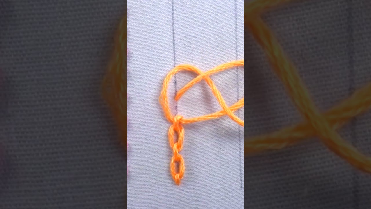 cable chain stitch, basic hand embroidery tutorial