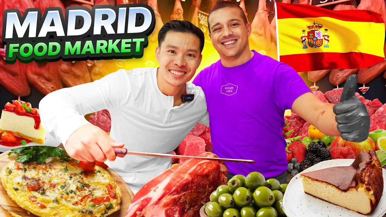 MADRID'S Best Local Street Food Markets 🇪🇸 Crazy Spanish Tapas