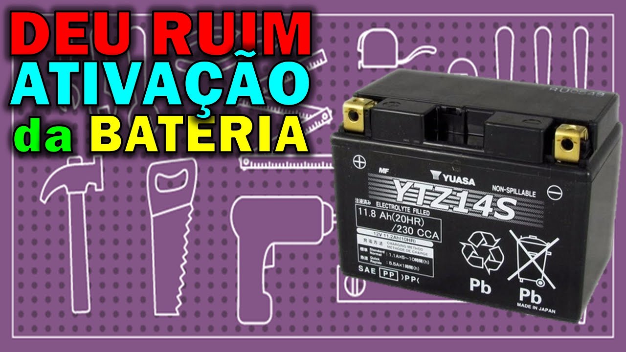 BATERIA YUASA para Motos ATIVAÇÃO / Deu Ruim / Faça Você Mesmo Moto