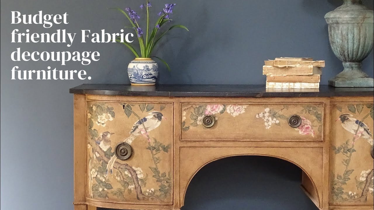Decoupage furniture, makeover on a budget