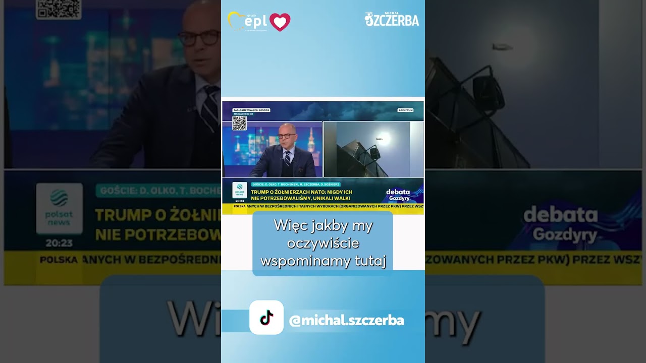 MICHAŁ SZCZERBA o szefie BBN i braku reakcji na słowa Trumpa