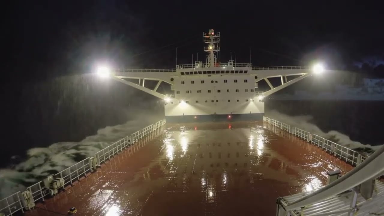 Atlantic Ocean Storm | Cargo Ship POV Rain & Waves for Deep Sleep (8 Hours)