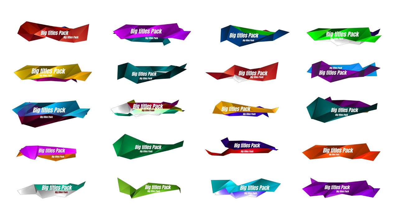 25 Big Titles Green Screen Animation Non-Copyrighted