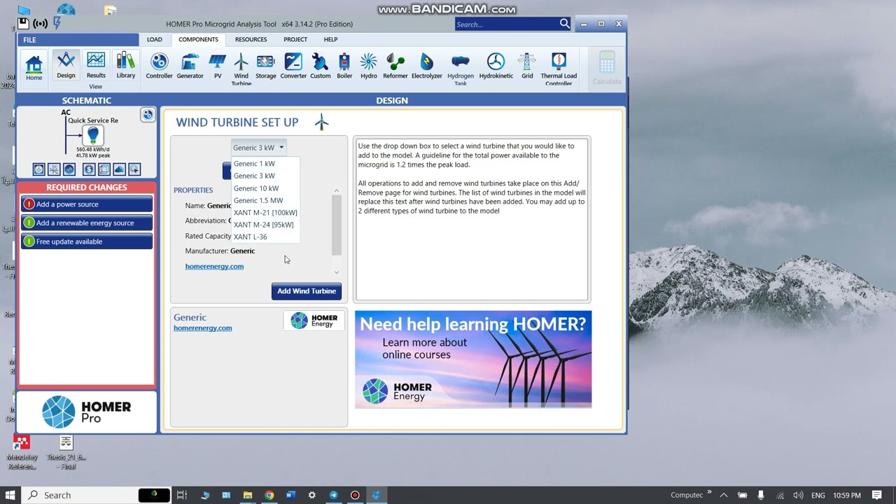Learn homer pro in 10 minutes - تعلم برنامج هومر برو في 10 دقائق فقط لانتاج الهيدروجين الاخضر