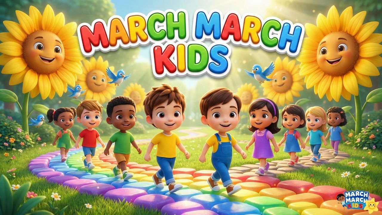 March March Kids | Fun Marching Song for Toddlers & Preschoolers