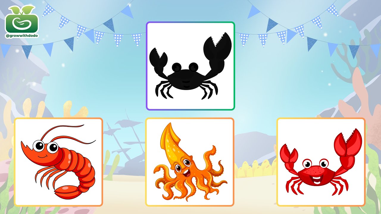 Đoán bóng con vật cho bé | Tên gọi Tiếng Việt - Tiếng Anh Động vật | Guess the Animal by Silhouette