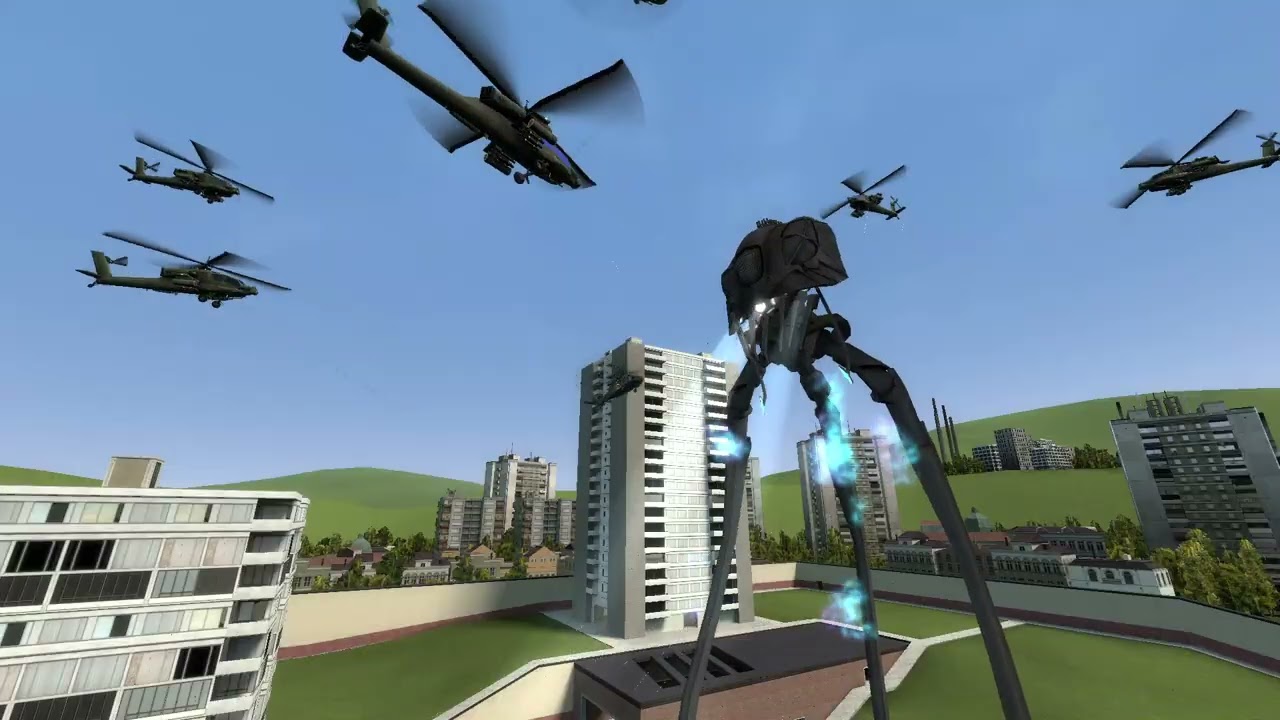 US Army & HECU vs Tripod Soldier (GMod VJ SNPCS Battle)