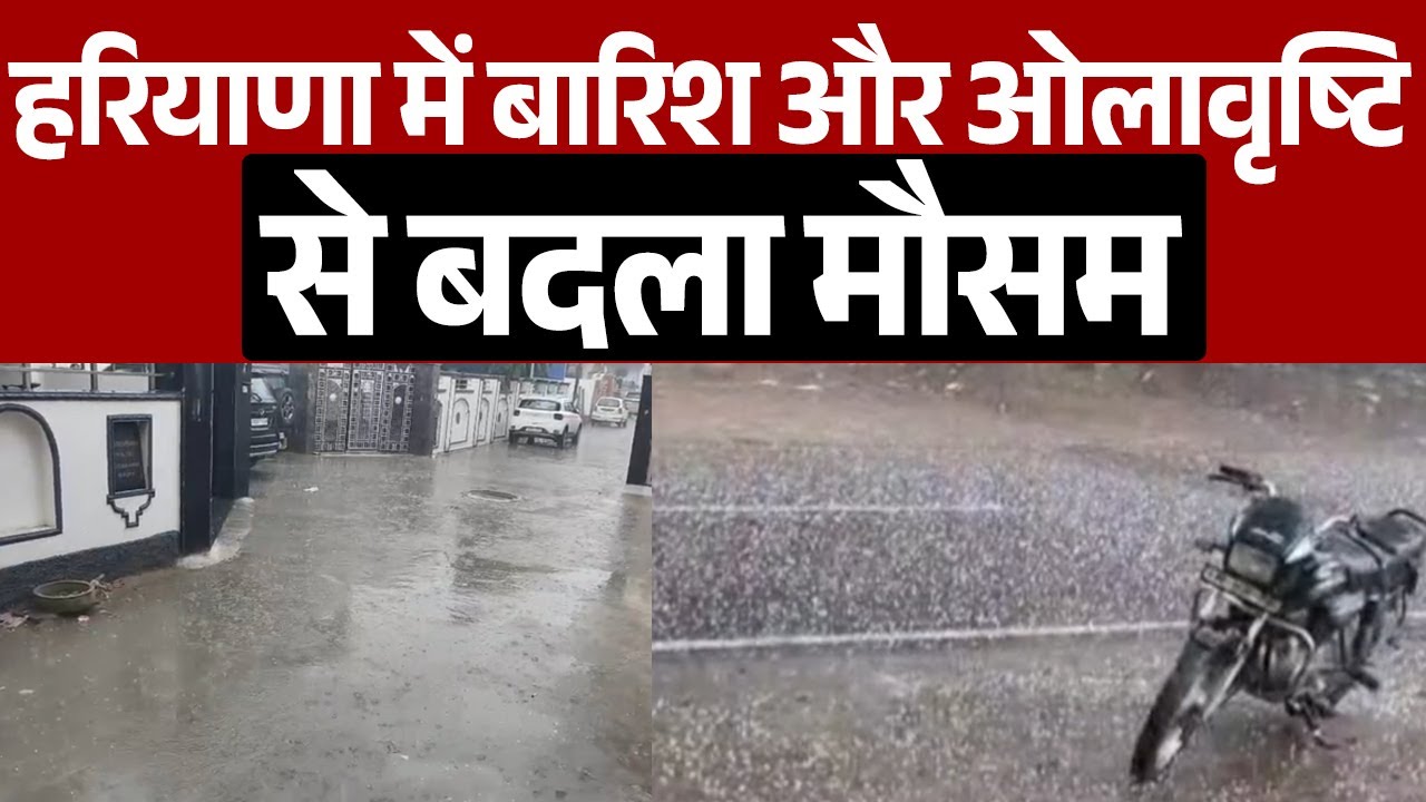 हरियाणा में बारिश और ओलावृष्टि से बदला मौसम, देखिए अब कब से बारिश-ओलों के आसार