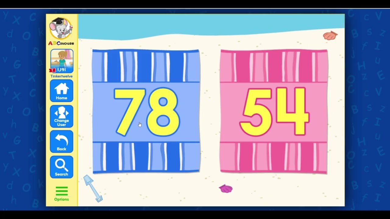 ABC Mouse - Level 7 Lesson 18 More Letter Blends with a Friend - Beach Blanket Numbers