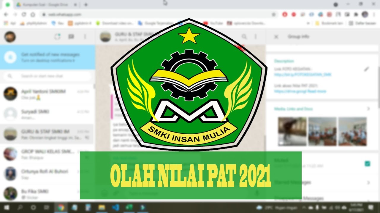 Mengolah nilai siswa, dari respon google form ke excel 