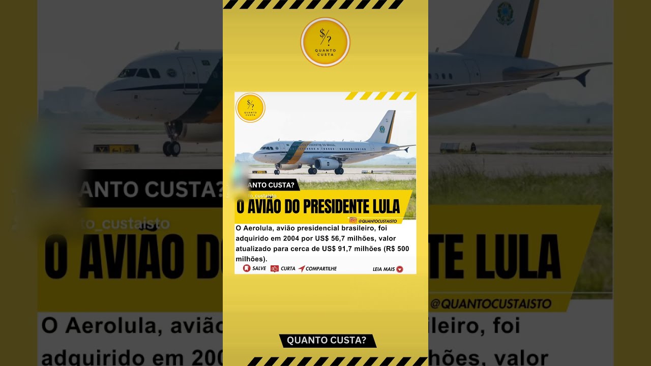 Quanto Custa o Avi&atilde;o do Presidente Lula? Descubra o Valor do Aerolula