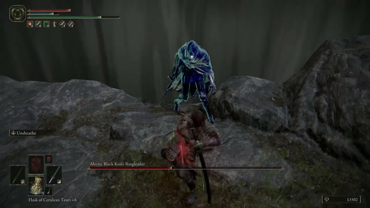 Samurai vs Alecto, Black Knife Ringleader (NO HIT, Cheese?) - Elden Ring Boss 089/165