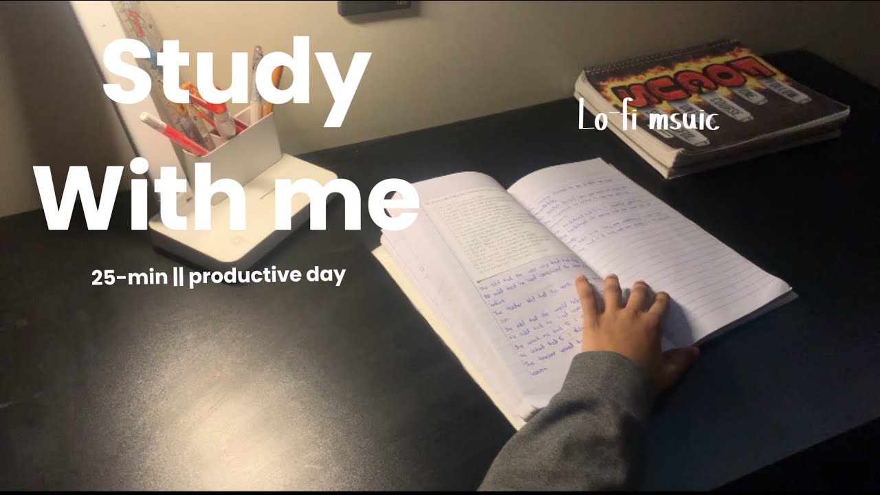 25-minutes ☁️ Study With Me || Lo-fi music 🎹|| elorastudyvlogs 