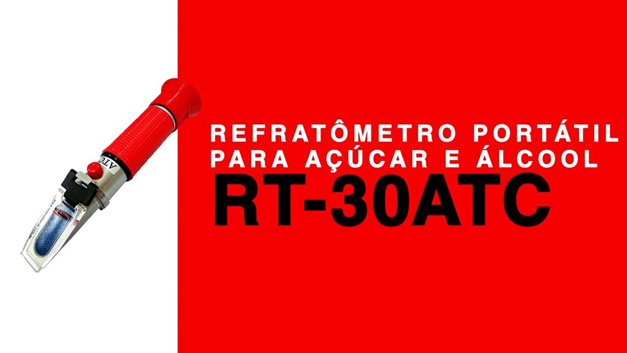 Refrat&ocirc;metro Port&aacute;til Para A&ccedil;&uacute;car e &Aacute;lcool Mod. RT-30 ATC da Instrutherm