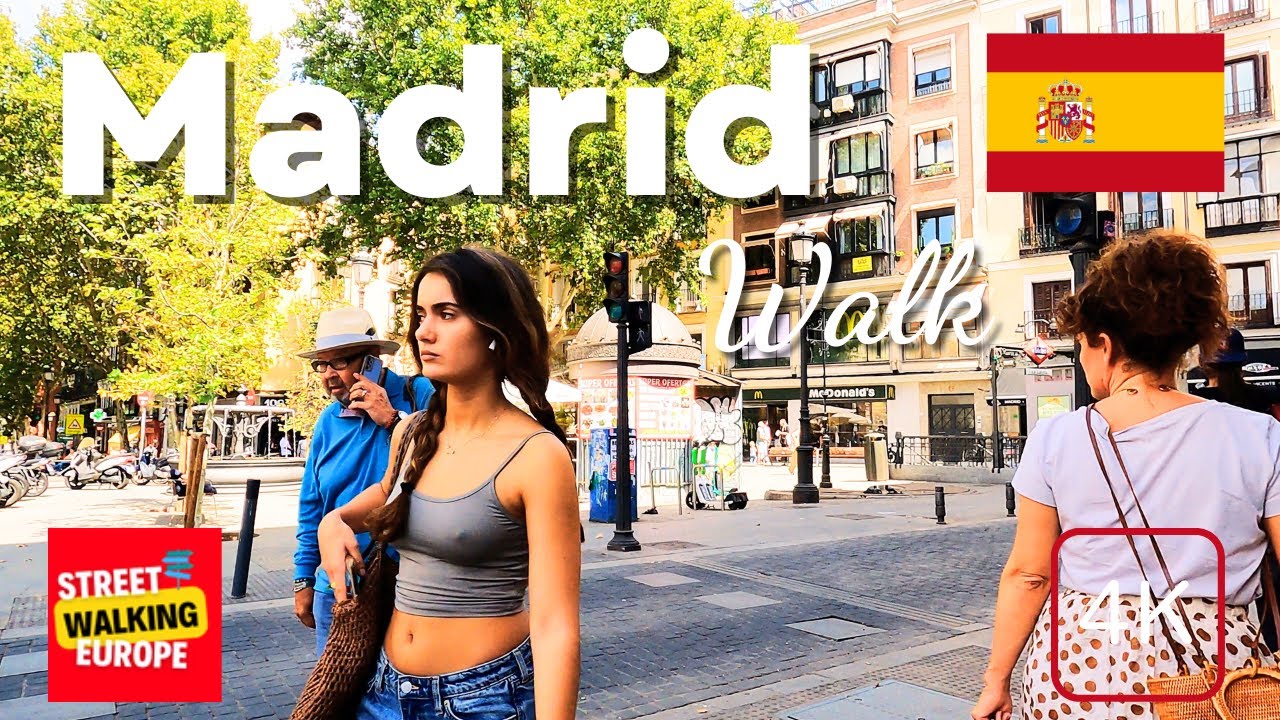 Madrid, Spain 🇪🇸 4K-HDR Walking Tour - City Centre Street Walk Lavapies