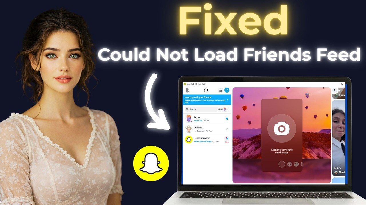 Snapchat Web Could Not Load Friends Feed Laptop