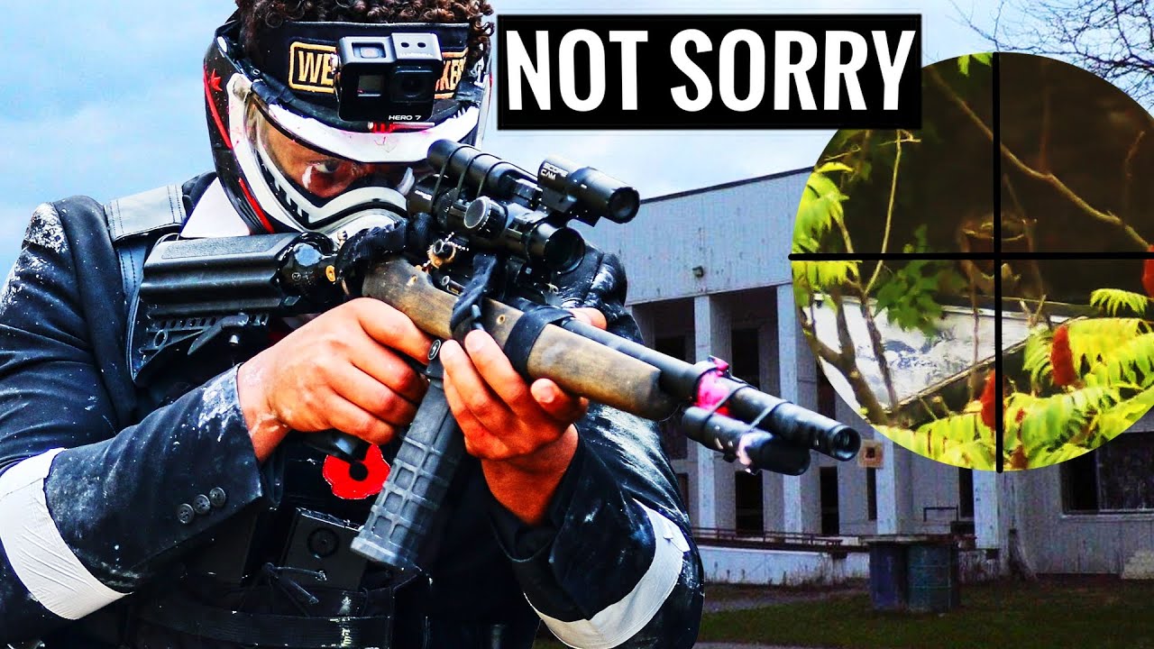 Пейнтбольный СНАЙПЕР пробирается во вражеское здание! ЧАСТЬ 2 ---- magfed paintball PRZ PAINTBALL
