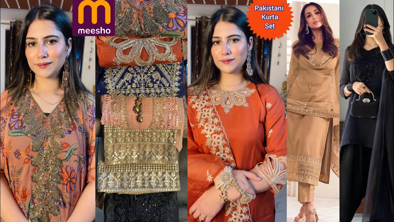Meesho 10+ Pakistani kurta set new arrival beautiful fresh collection designer outfit 