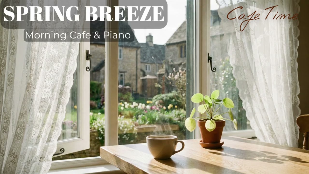 Spring Breeze Cafe 🍃 Gentle Piano Jazz for a Relaxing Morning