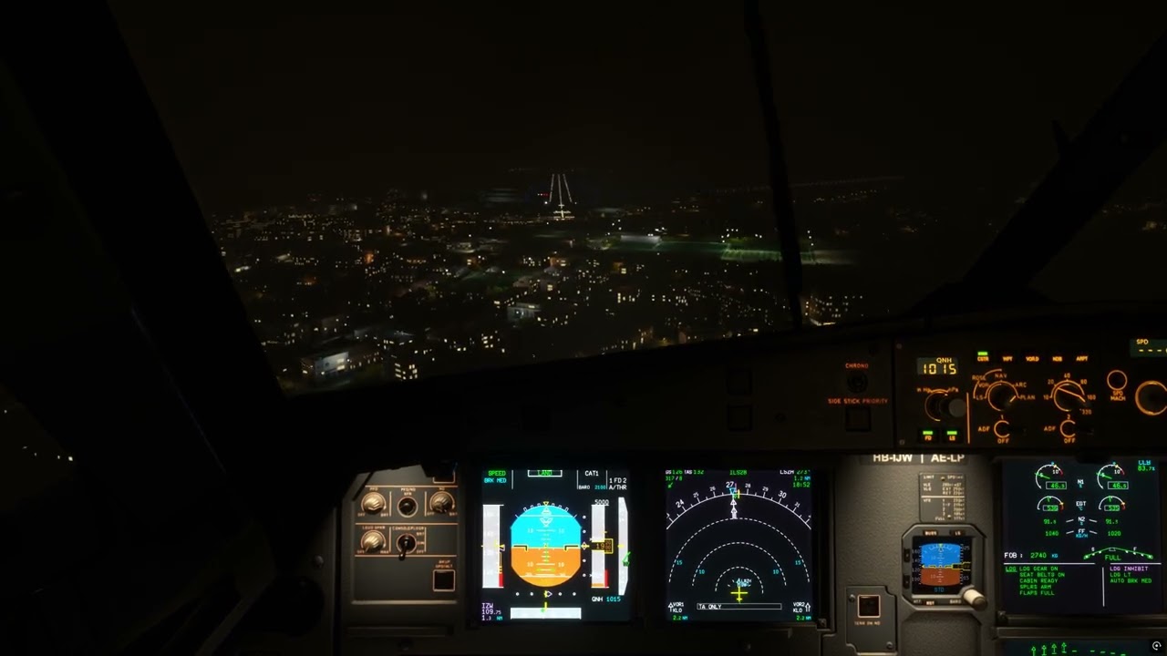 Bad weather approach MSFS20 HorizonSim A320ceo Zurich ILS 28