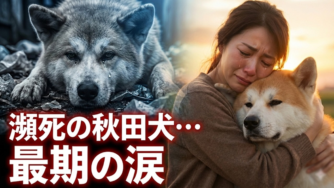 ゴミをあさり命を繋いだ母犬… 瀕死の秋田犬が最期に見せた涙と、孤独な女性に訪れた奇跡の物語