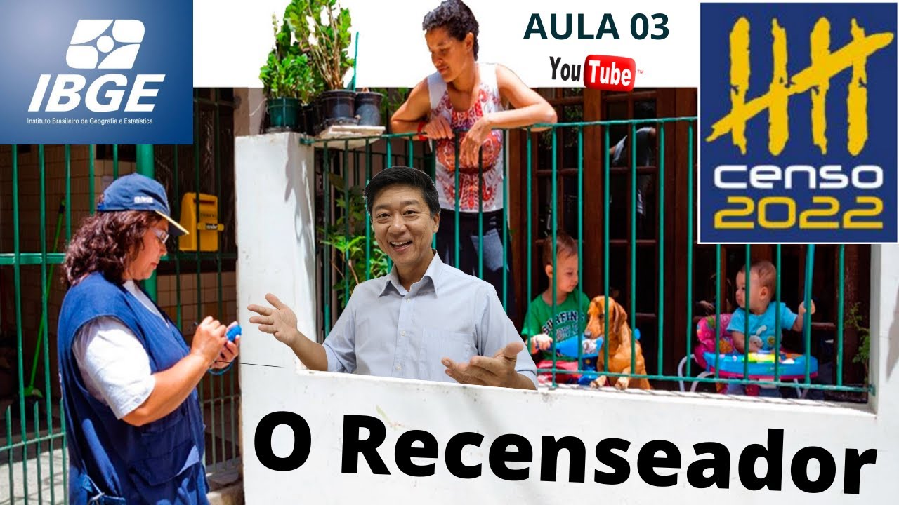 AULAS GRÁTIS Conhecimentos Técnicos Concurso IBGE 2022 - O RECENSEADOR  - Aula 03 -  Prof  Tanaka
