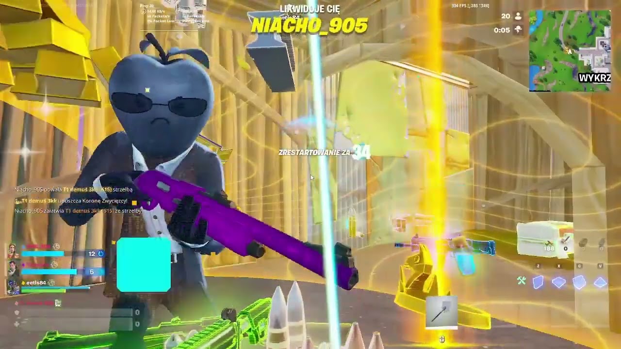 Koło fortuny decyduje o wyzwaniu w Fortnite.