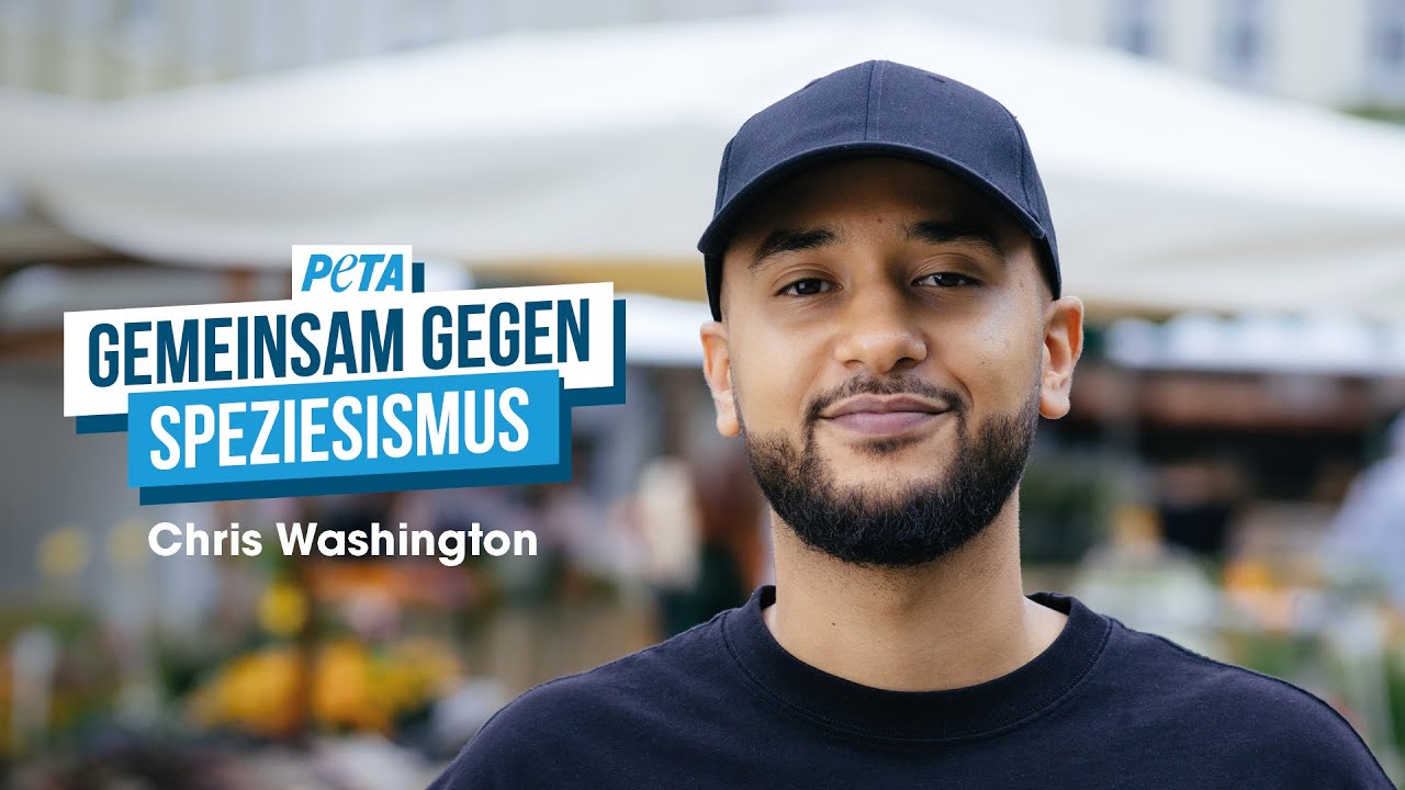 Wunderbarer Genuss ohne Tierleid! Chris Washington gemeinsam mit PETA gegen Speziesismus