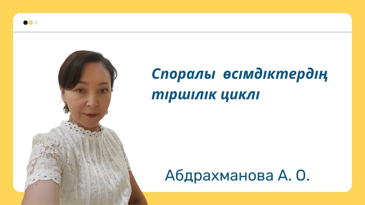 Споралы өсімдіктердің тіршілік циклі