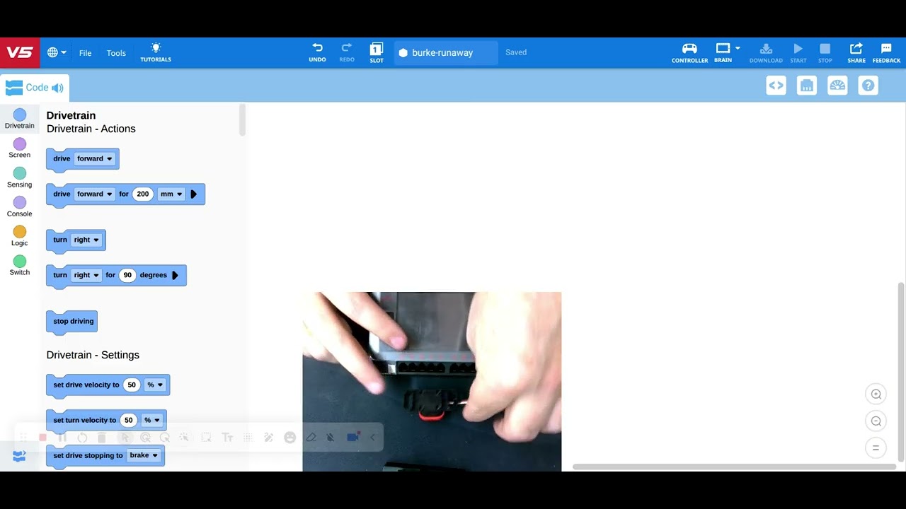 Bumper Switch Block Coding