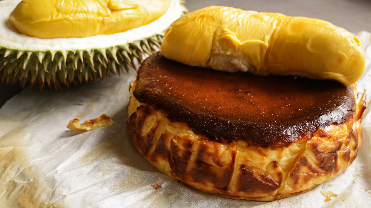 Durian Burnt Cheesecake | 榴莲烧焦芝士蛋糕 (Simple & Easy)