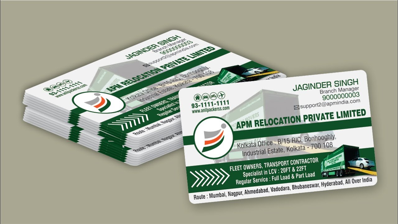 Creative Digital Business Card Design || CorelDRAW || Visiting Card Online || Visiting Card Setting