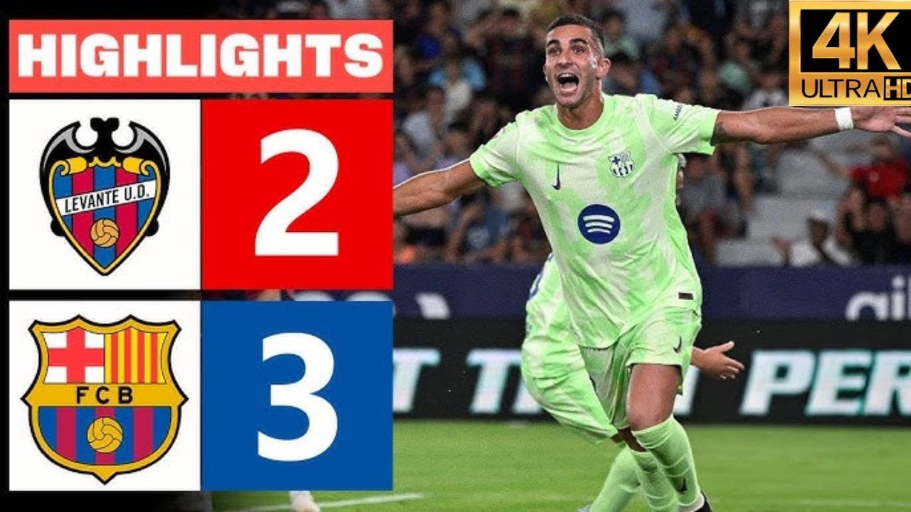 Barcelona vs Levante 3-2 | Extended Match Highlights | La Liga 2025