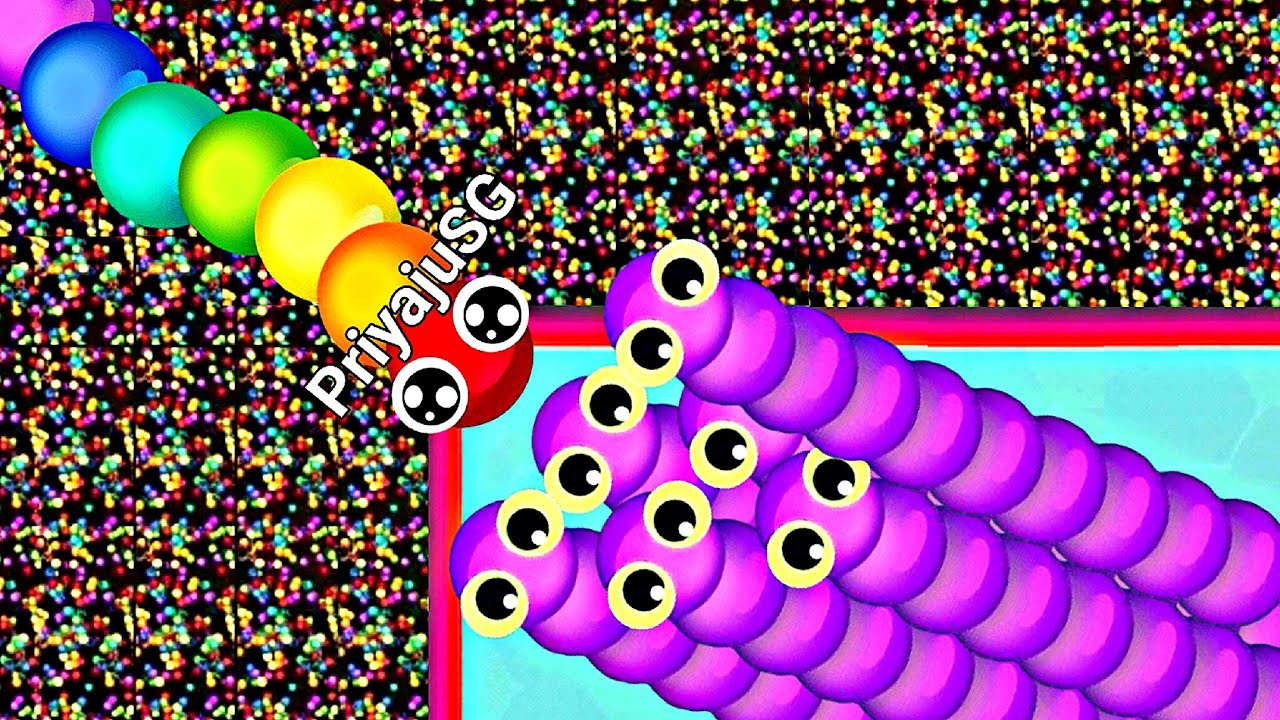 WOW ! RAINBOW VS MONSTER UBE SNAKES 🐍 BEST EPIC SNAKE IO GAMEPLAY #533