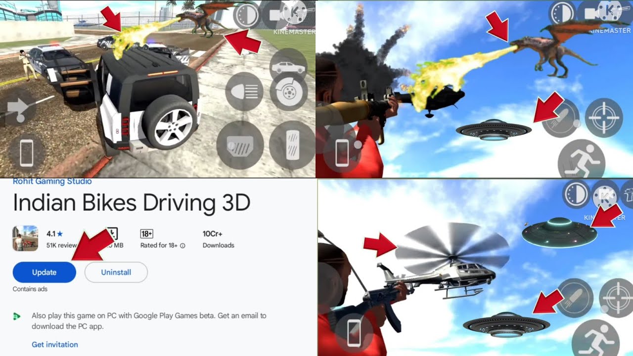 FINALLY ♥️POLICE 😱HELICAPTER AND😱 GOOD NEWS ❤️INDIAN BIKE DRIVING 3D NEW UPDATE ALL NEW FUNNY VIDEO 