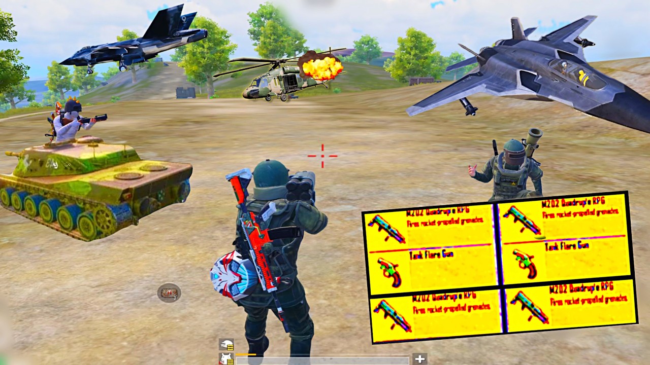 😱M202 vs Fighter Jet vs Robot War in PAYLOAD🔥PUBG MOBILE-MVP 2 PUBG