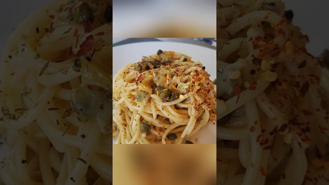 Паста с моллюсками и каперсами 