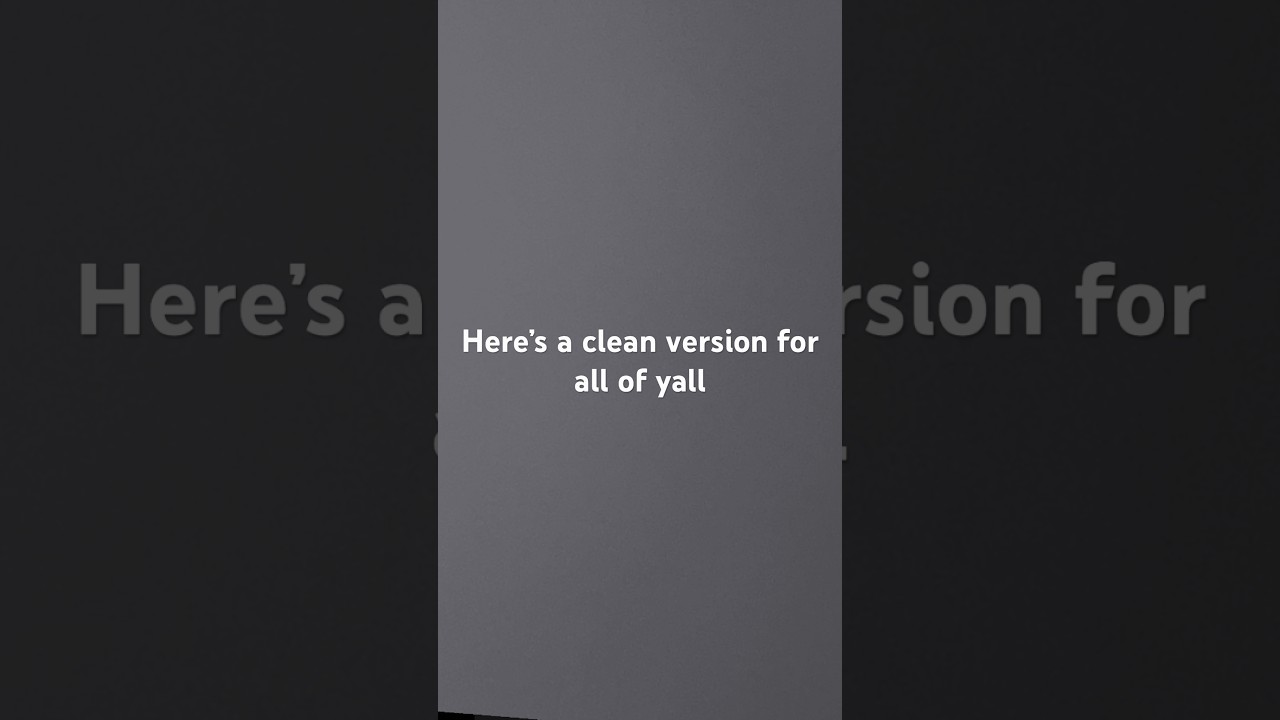 Here’s a clean version